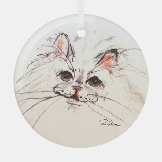 Kat van Hevener Glas Ornament (Voorkant)