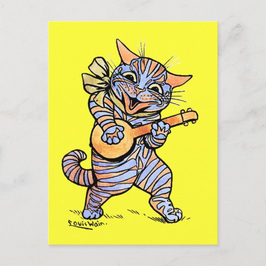 Kat van Louis Wain Briefkaart (Voorkant)