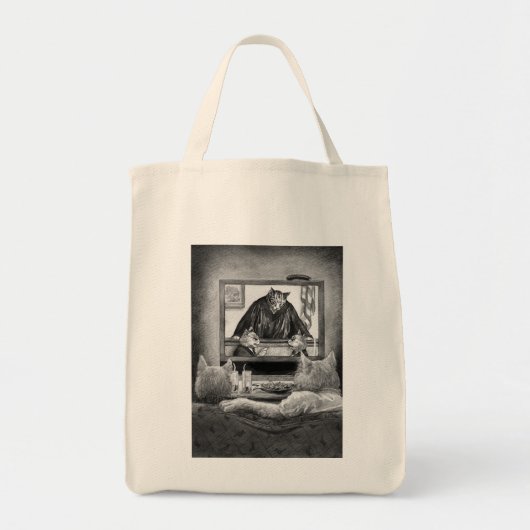 Kat van rechter tote bag (Voorkant)