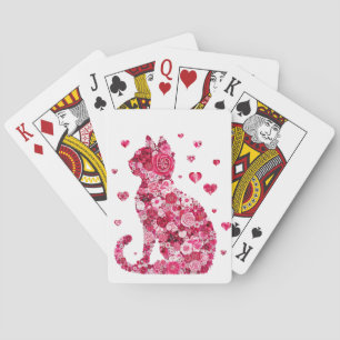 Kat van Rozen Pokerkaarten
