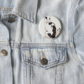 Kat (van Xu Beihong) Ronde Button 5,7 Cm (In situ)