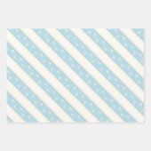 Kat Verf Drukken op Bleek blauw en Antiek witte st Inpakpapier Vel (Voorkant 3)