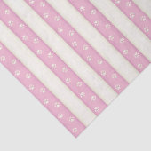 Kat Verf Drukken op roze en Antiek witte strepen Tissuepapier (Detail)