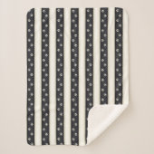 Kat Verf Drukt Zwart-Antiek witte netjes Sherpa Deken (Voorkant)