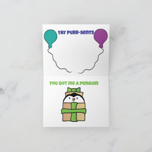 Kat verjaardag kaart