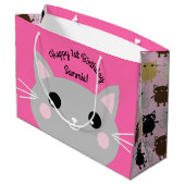 kat verjaardagsfeestje groot cadeauzakje (Achterkant Gekanteld)