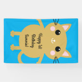 kat verjaardagsfeestje spandoek (Horizontaal)
