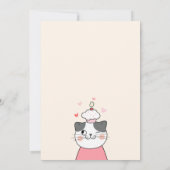 Kat verjaardagstaart kaart (Achterkant)