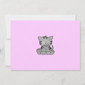 Kat verjaardagsuitnodiging voor meisjes kaart (Achterkant)