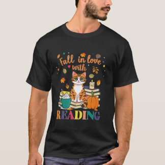 Kat Verliefd Op Lezende Boekliefhebber Lerares T-shirt