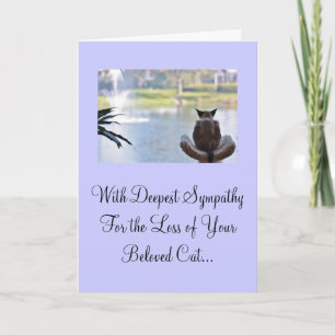 Kat verlies van Pet Sympathy Card Kaart