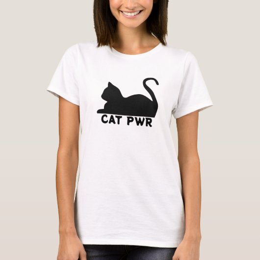 Kat-vermogen | Modern feminist Bold GRL PWR T-Shir T-shirt (Voorkant)