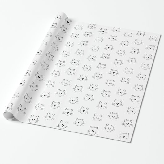 Kat verpakt papier (Uitgerold)