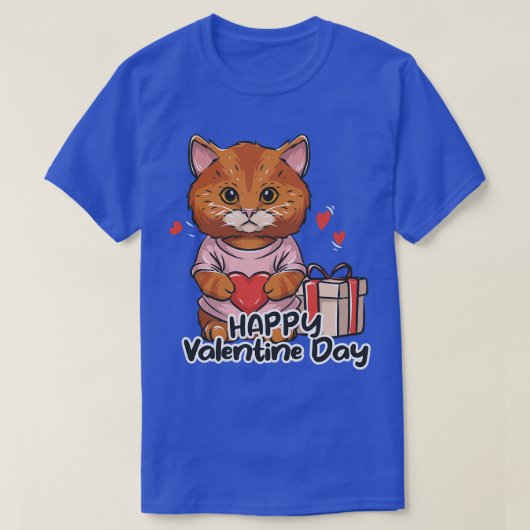 Kat Vier Valentijnsdag TShirt 2 (Design voorkant)