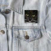 Kat Vierkante Button 5,1 Cm (In situ)