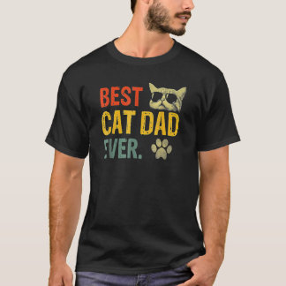 Kat Vintage Beste Kat Vader Ooit Vaderdag T-shirt