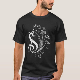 Kat Vioolsleutel Symbool Muziek & Kat Liefhebber M T-shirt