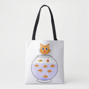 Kat vis canvas tas