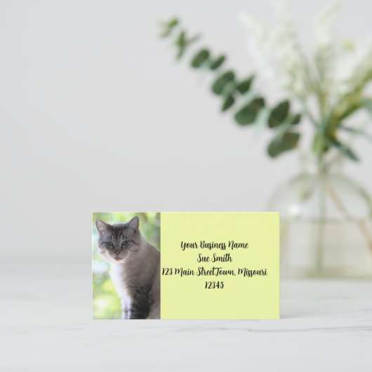 Kat Visitekaartje (Staand voorkant)