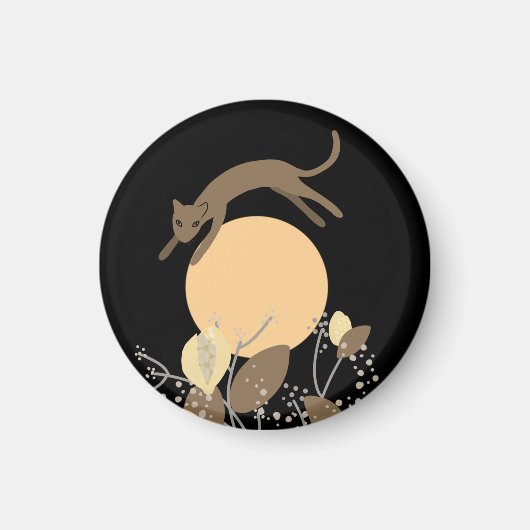 Kat vliegt over de maan 2 magneet (Voorkant)