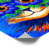 Kat Vloeibare ogen Poster (Hoek)