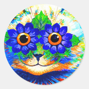 Kat Vloeibare ogen Ronde Sticker