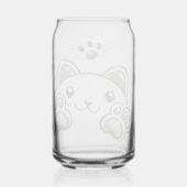 Kat voetafdrukken blikvorm glas (Achterkant)