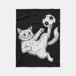 Kat Voetbal Spelend, Kinderen En Jongens Voetbal B Fleece Deken