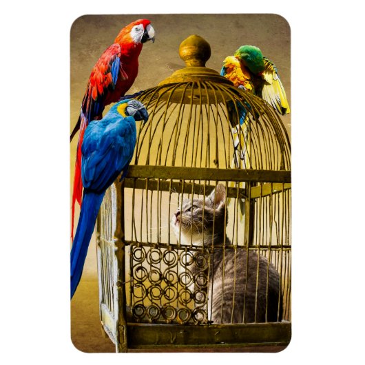 Kat & Vogels Magneet (Verticaal)