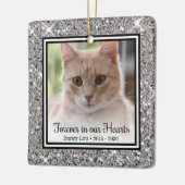 Kat 'Voor altijd in onze harten' Keramisch Ornament (Links)