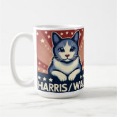 Kat voor Harris/Walz Coffee Mok (Links)