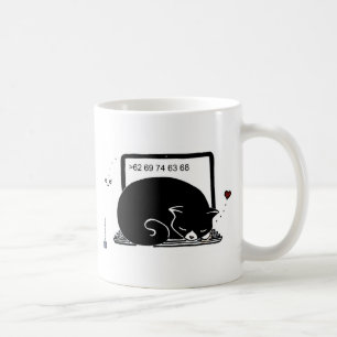 Kat voor laptop (Tuxedo - zwart-wit) Koffiemok