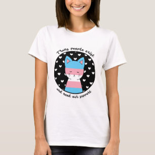 Kat voor transgenderondersteuning t-shirt