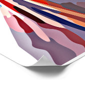 Kat-vrij Abstract dier Kunst Kleurig Poster (Hoek)