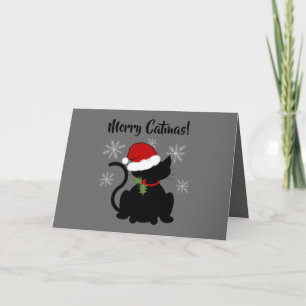 Kat "Vrolijk kerstfeest! 5-inch x7 kerstKaart Kaart