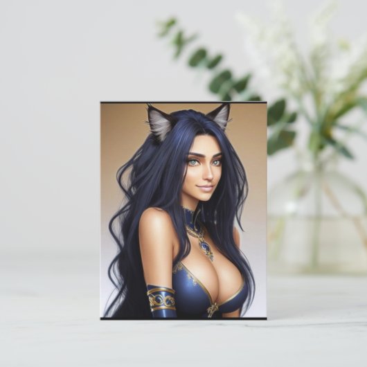 KAT WAIFU 10 BRIEFKAART (Staand voorkant)