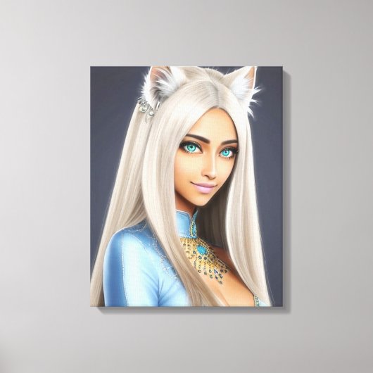 KAT WAIFU 12 CANVAS AFDRUK (Voorkant)