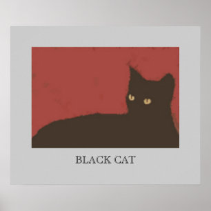 Kat Wandtekening Poster