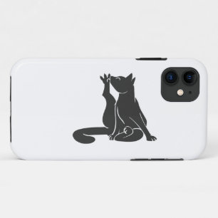 Kat was zijn poten - Kies achtergrondkleur iPhone 11 Hoesje