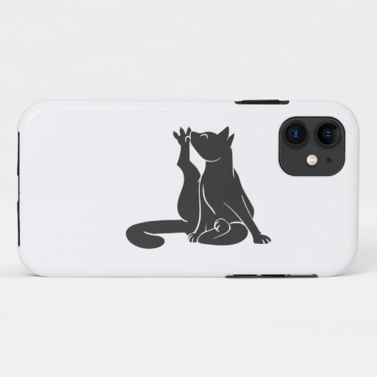 Kat was zijn poten - Kies achtergrondkleur Case-Mate iPhone Case (Achterkant (horizontaal))