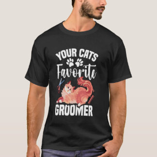 Kat Wassen Favoriete Kat Groomer Professionele Kat T-shirt