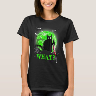 Kat Wat Een Grappige Zwarte Kat T-shirt, Moorddadi T-shirt
