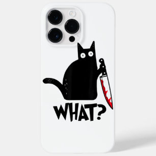 Kat wat grappig zwart kat Shirt moorddadig kat met Case-Mate iPhone 14 Pro Max Hoesje
