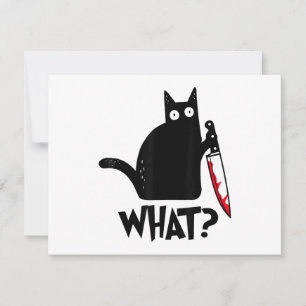 Kat Wat_ Grappige Zwarte Kat Kaart
