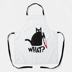 Kat Wat_ Grappige Zwarte Kat Schort