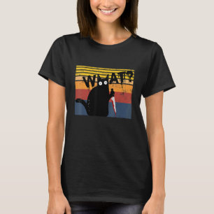 Kat Wat Moorddadige Zwarte Kat Die Mes Vasthoudt H T-shirt