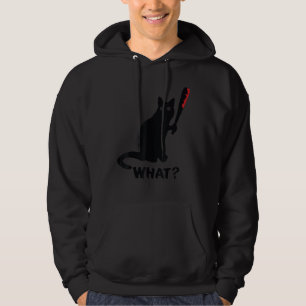 Kat wat zwarte kat moordende kat met honkbal hoodie