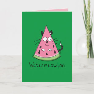Kat Watermeloen Kind Kaart