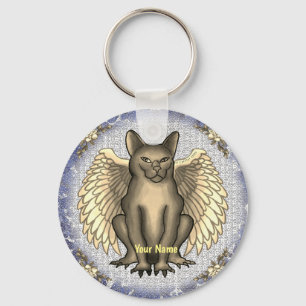 Kat waterspuwer Sleutelhanger