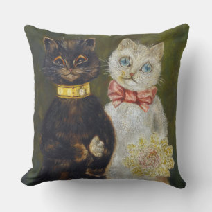 Kat Wedding, huwelijk, bride, Louis Wain Buitenkussen
